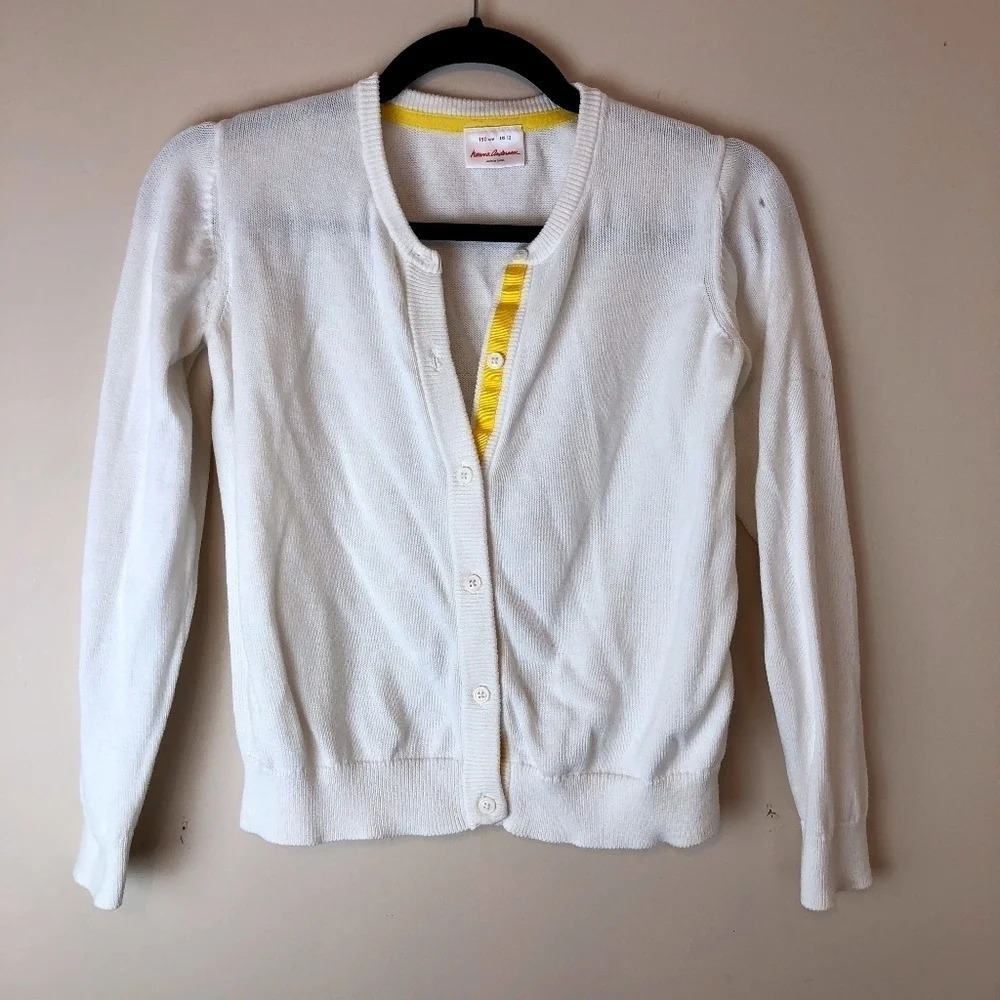 Hanna Andersson | Cream Button Cardigan 150 cm 12